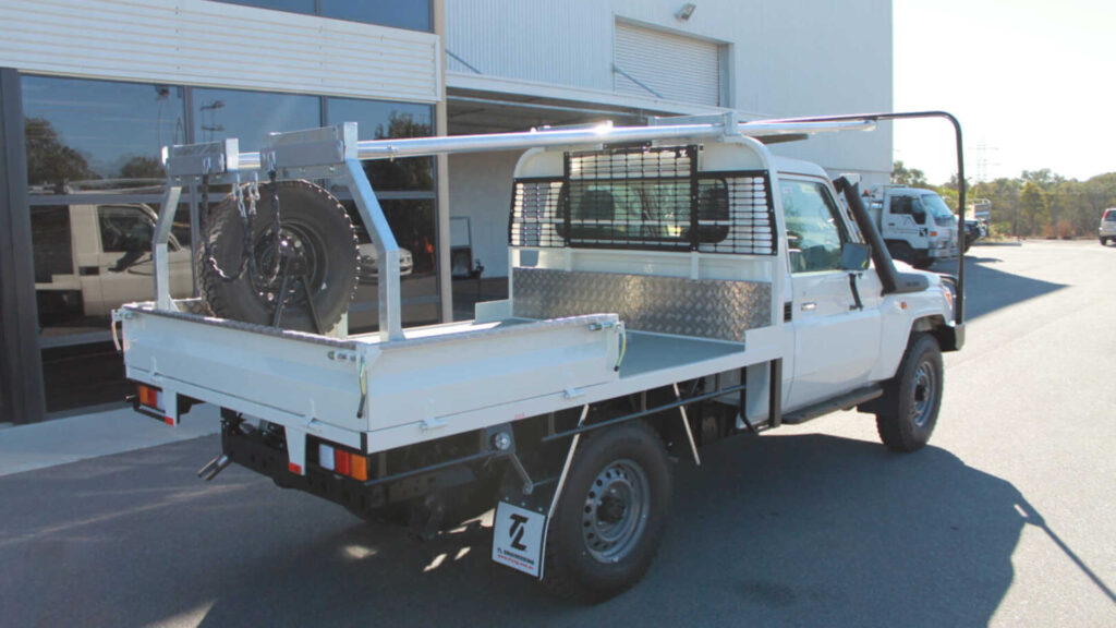 Geological drill rod carrier, drilling support vehicle made in Perth Western Australia.
